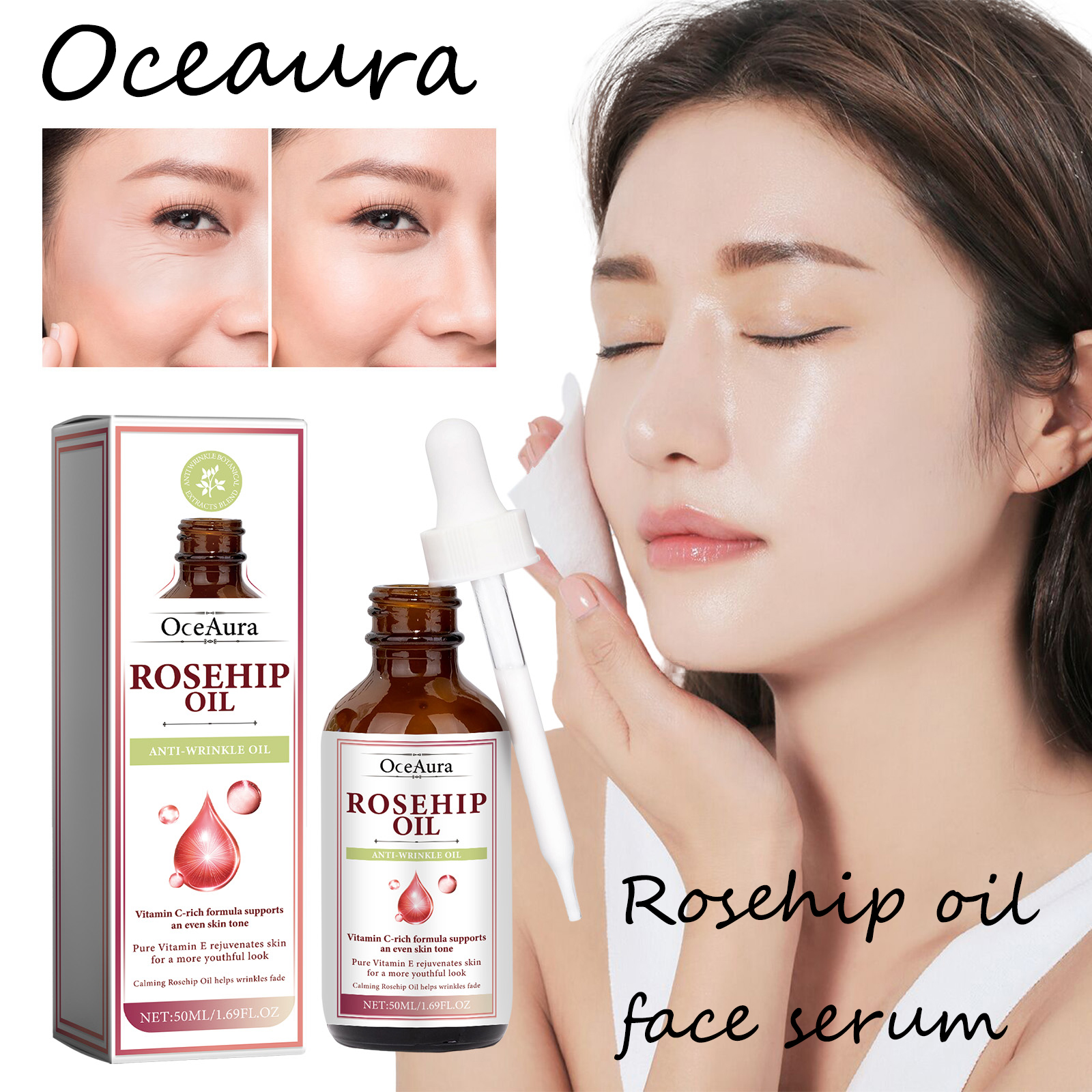 Face Oil Rosehip - Oceaura Rosehip Oil Face Serum Fade