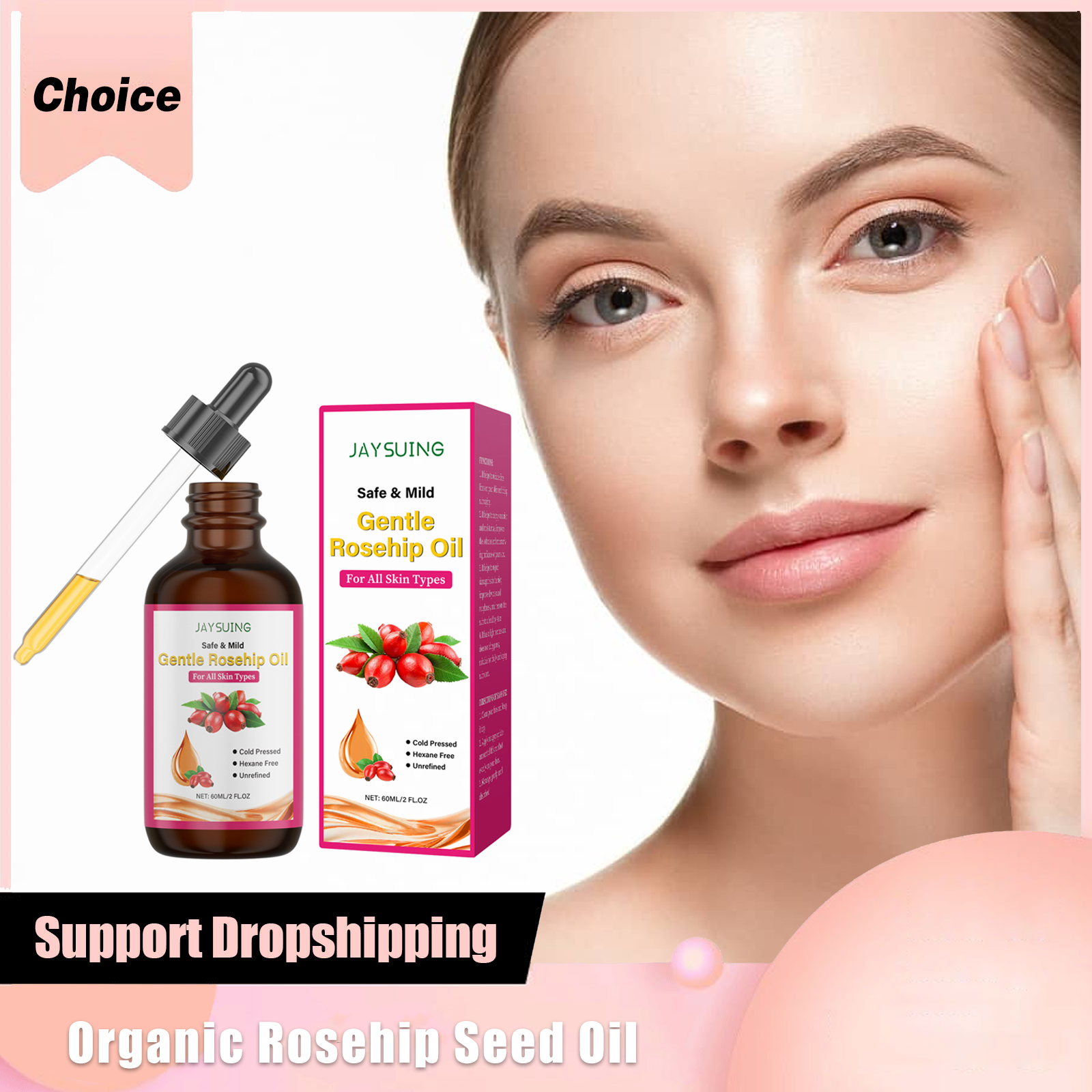 Face Oil Rosehip - Rosehip Oil for Face Organic Anti-Aging