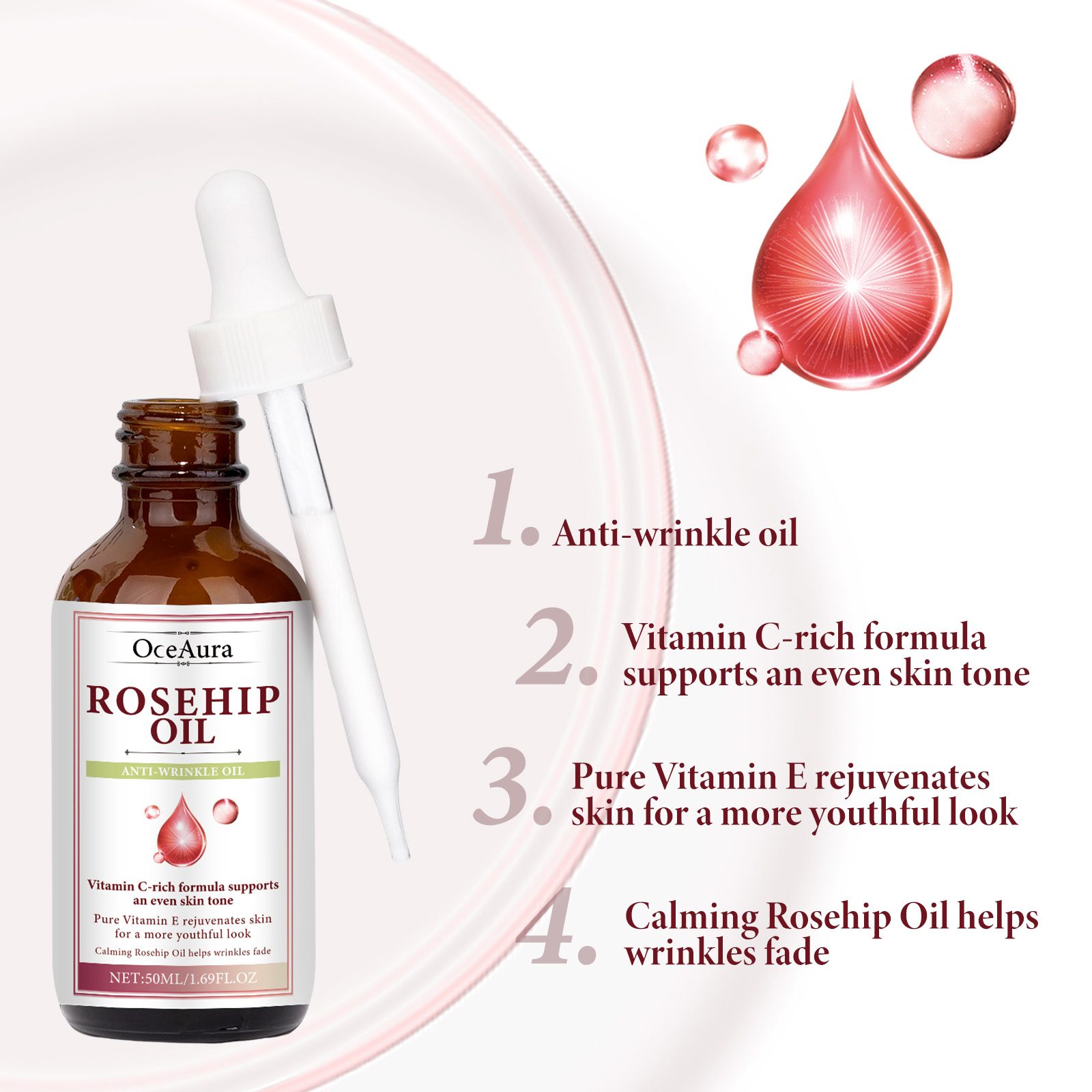 Oceaura Rosehip Oil Face Serum - огляд і ціна Face Oil Rosehip