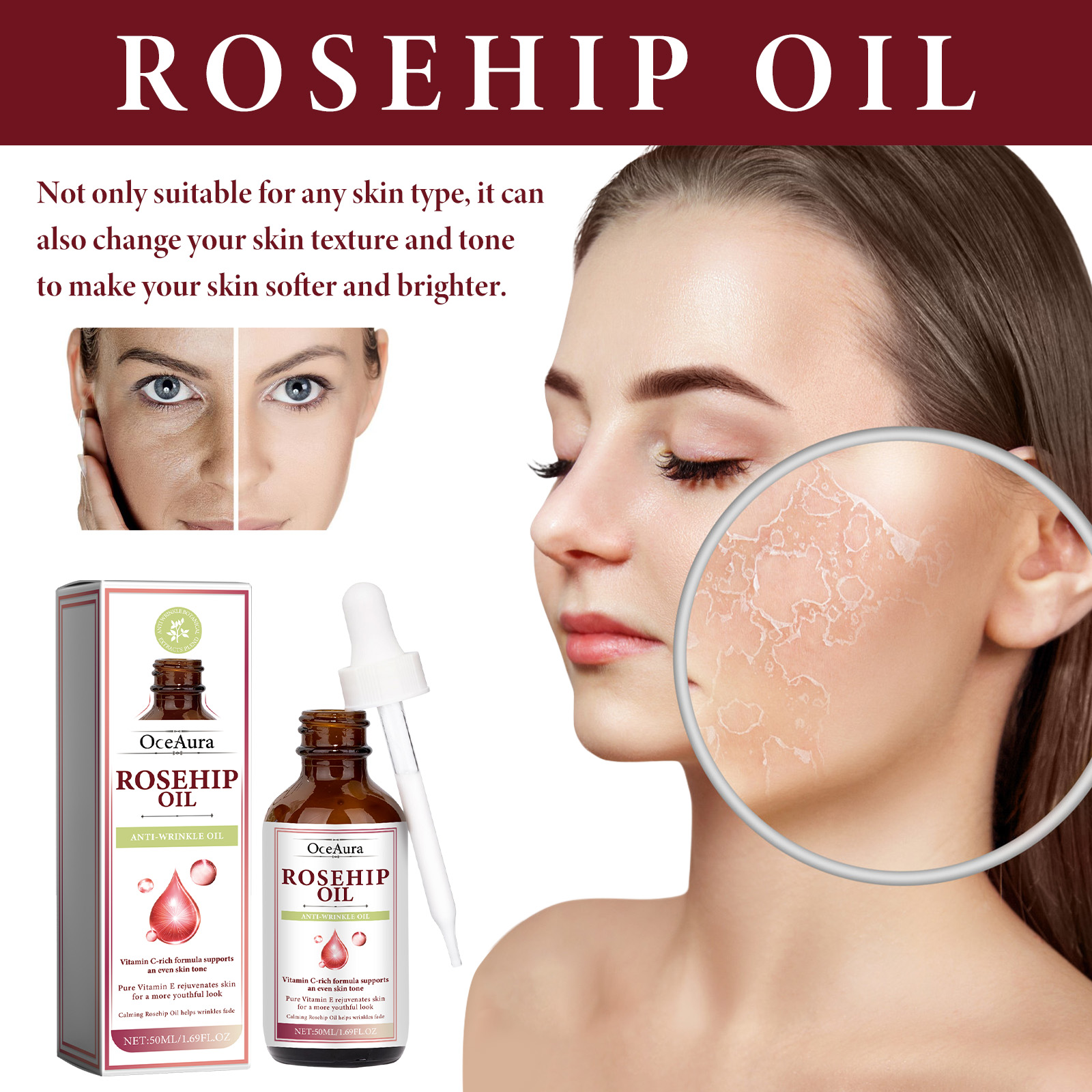 Oceaura Rosehip Oil Face Serum - огляд і ціна Face Oil Rosehip