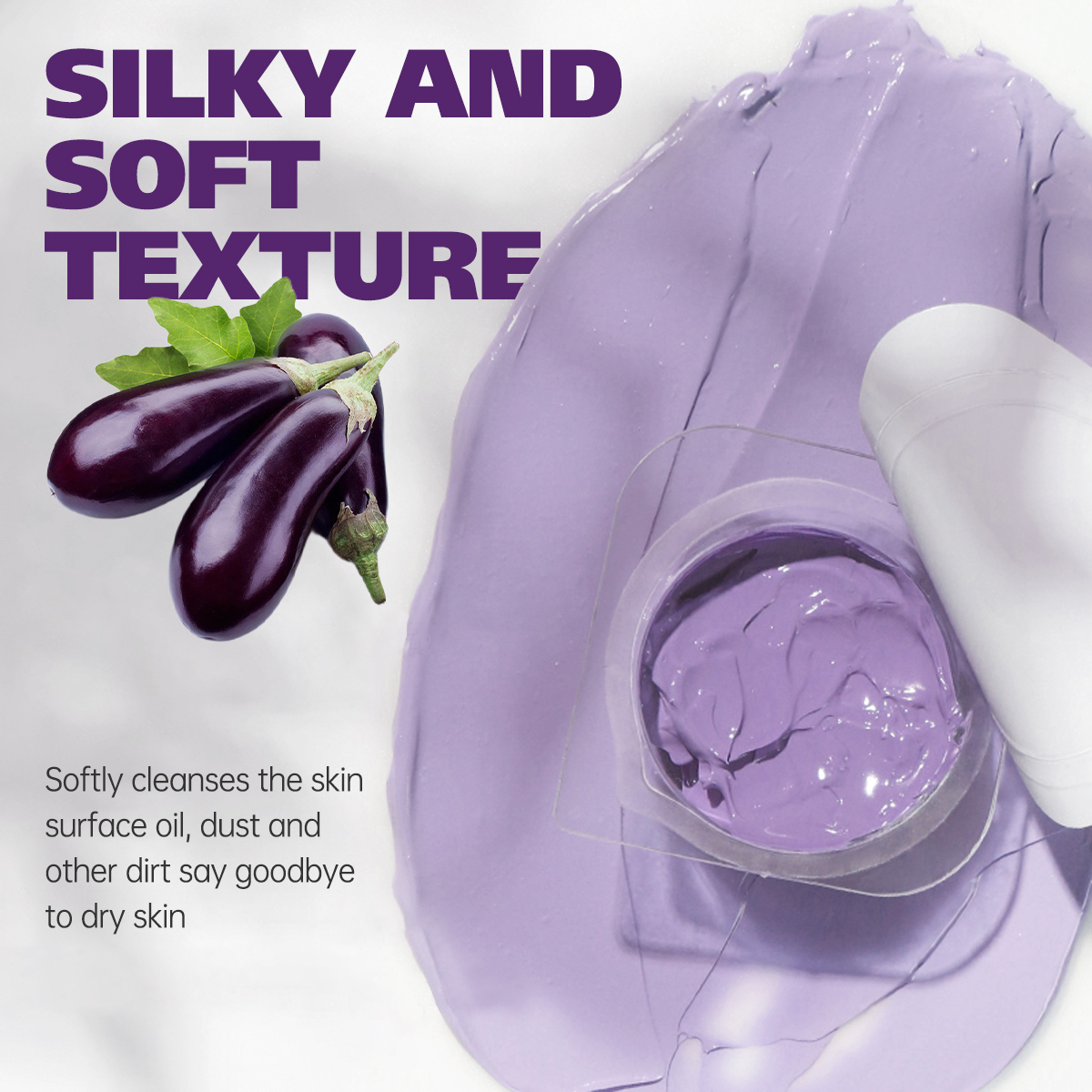 5g/0.17oz*10 Eggplant clay mud - огляд і ціна Mud Mask Kaolin