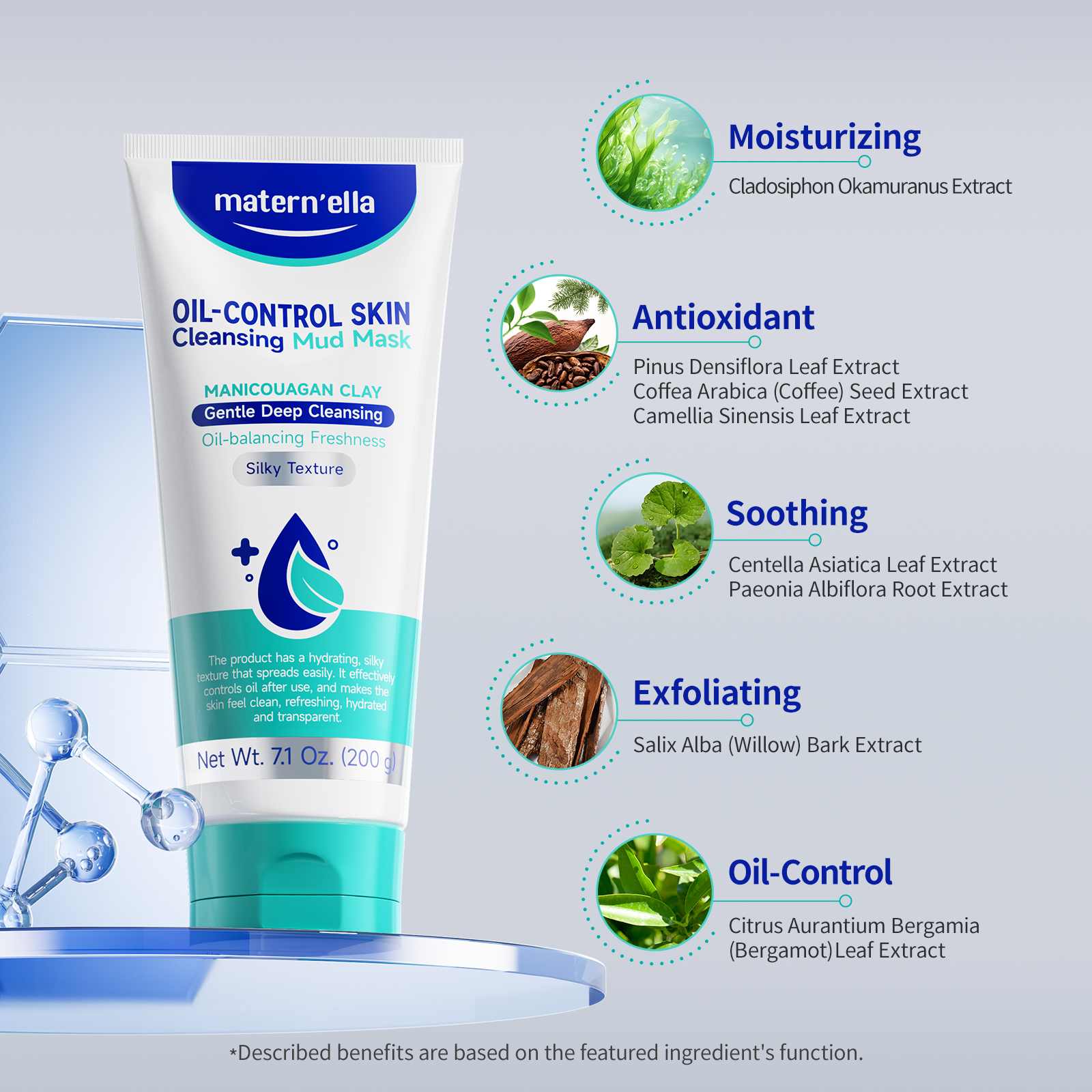 Matern'ella Manicouagan Clay M - огляд і ціна Mud Mask Kaolin