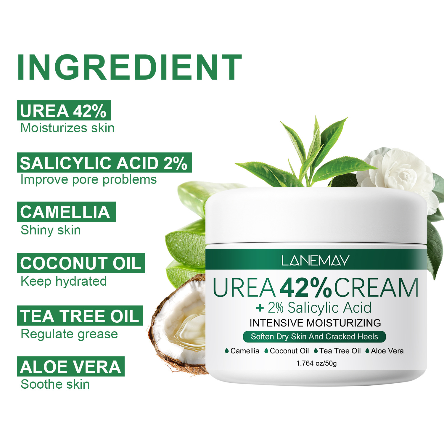 2PCS New 42% Urea Cream + 2% S - огляд і ціна Azelaic Acid Cream