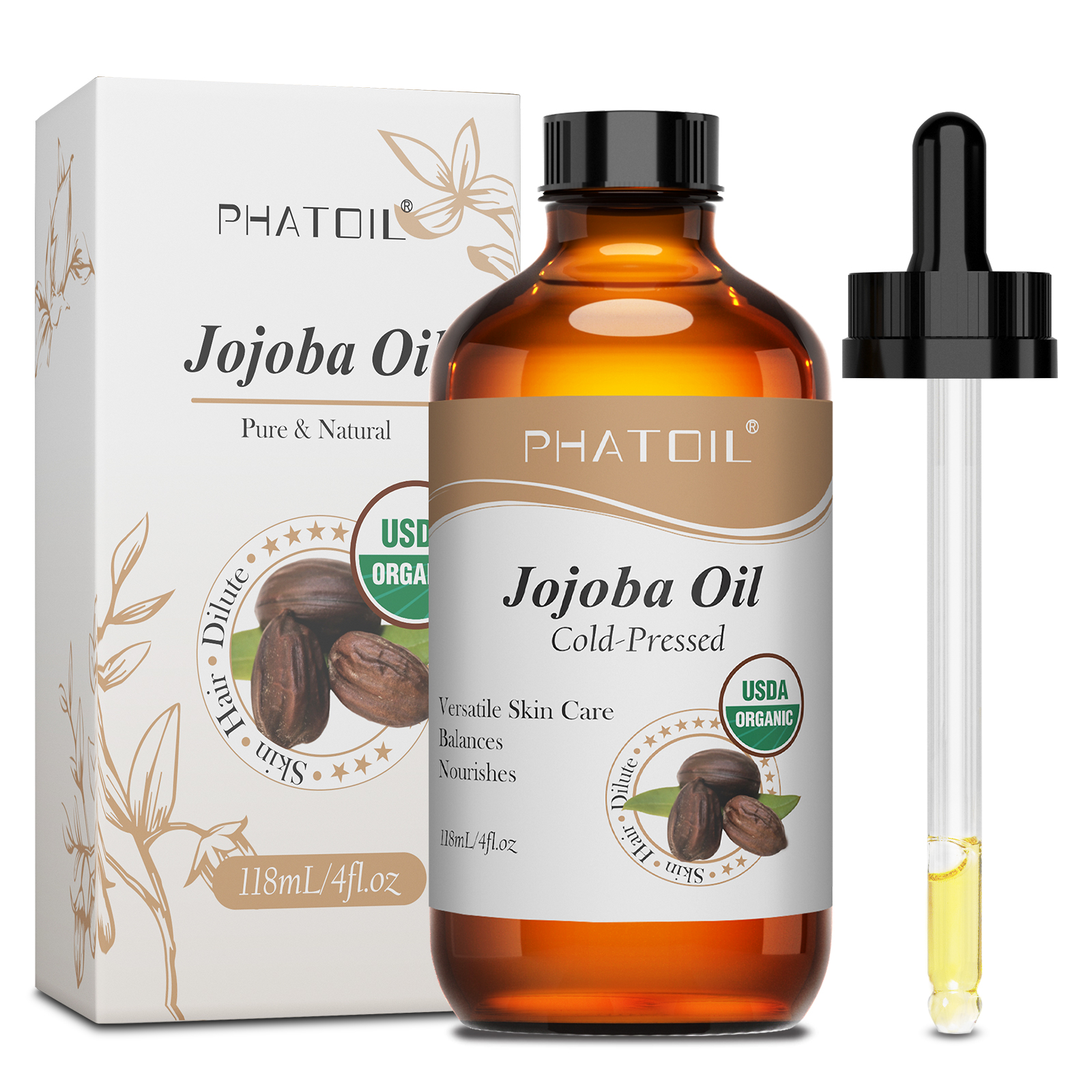 PHATOIL 118ml Organic Jojoba O - огляд і ціна Face Oil Rosehip
