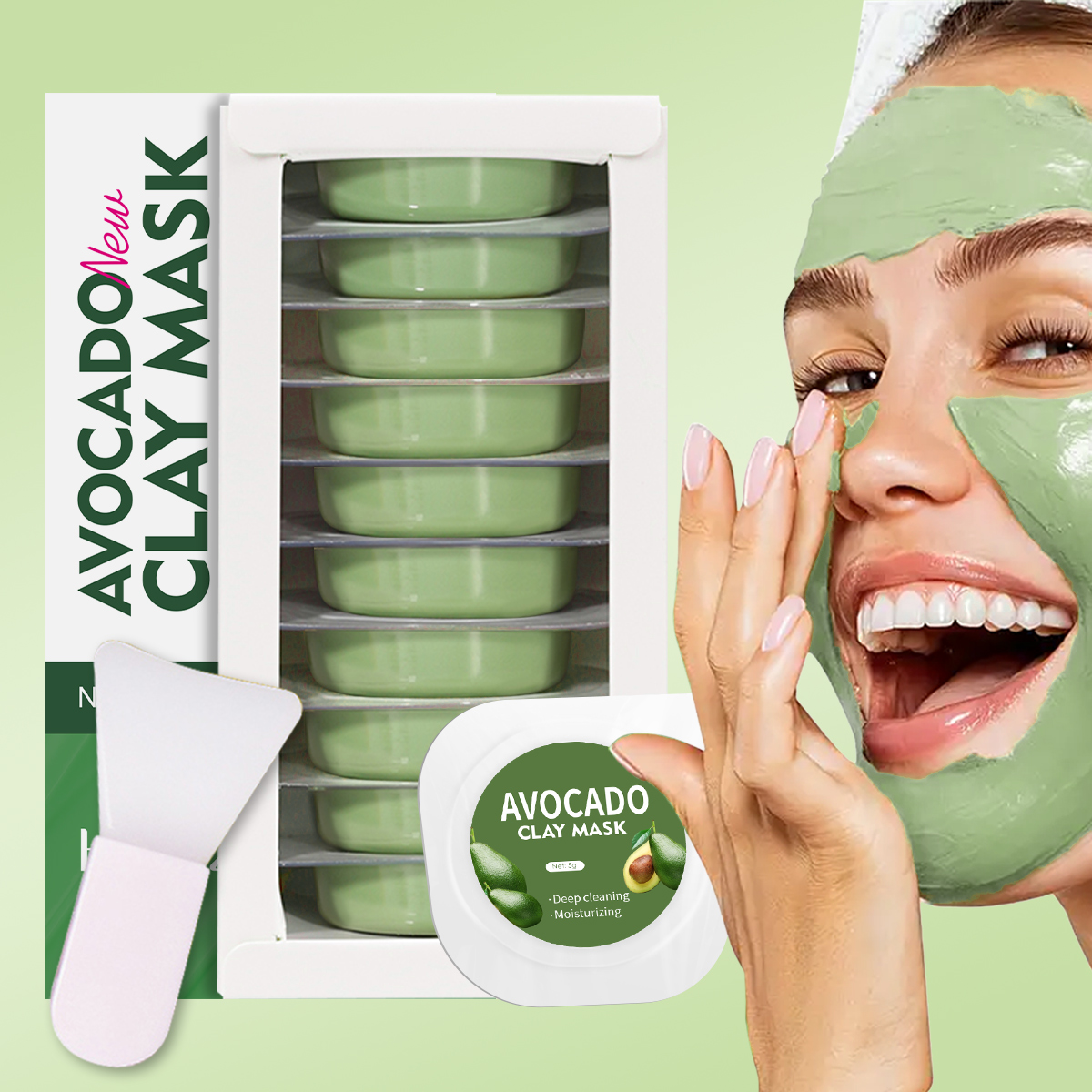 5g/0.17oz*10 Avocado disposabl - огляд і ціна Mud Mask Kaolin