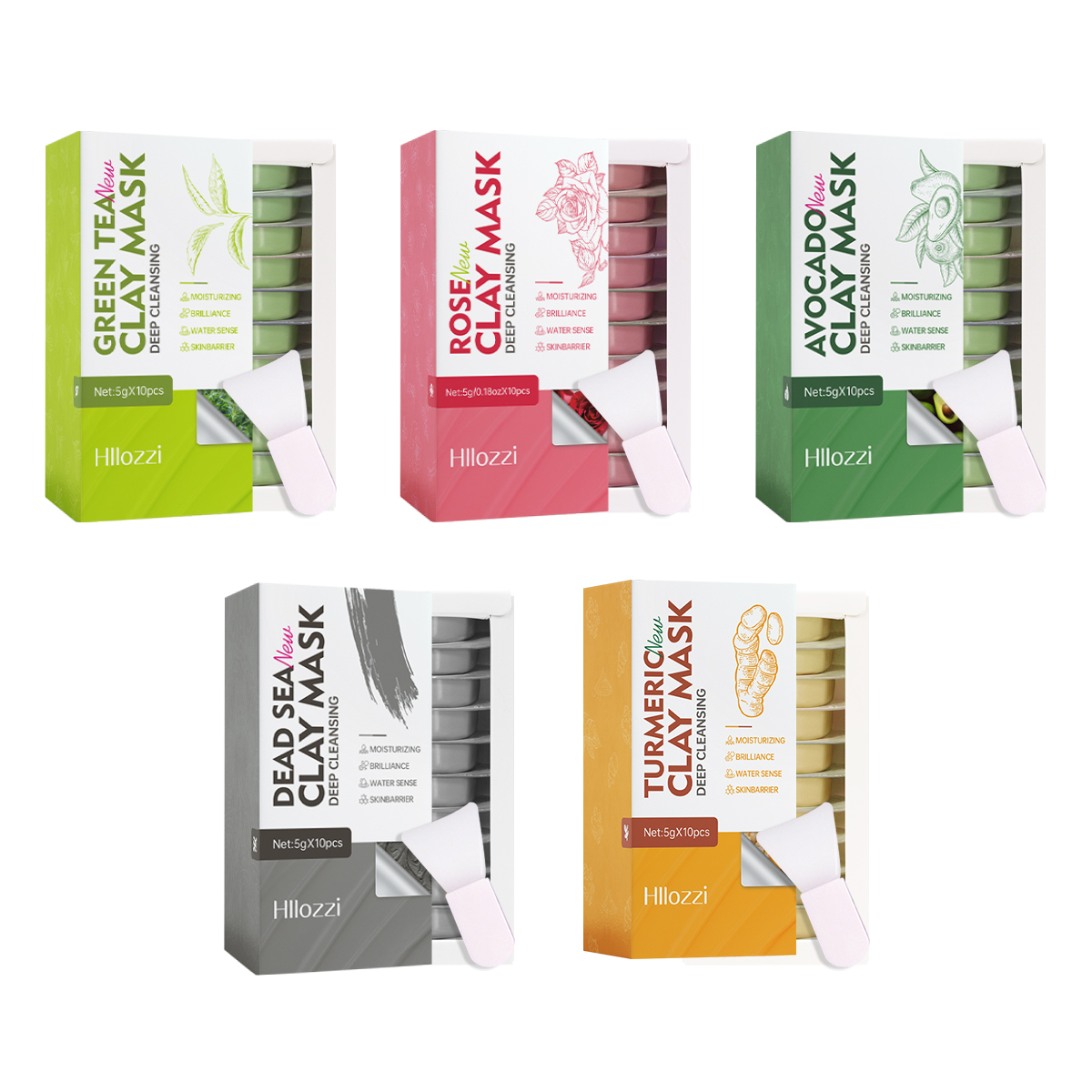 5g*10pcs Facial Cleansing Mud  - огляд і ціна Mud Mask Kaolin