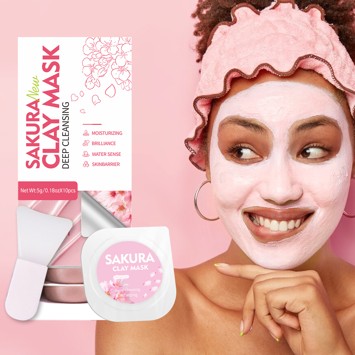 5g/0.17oz*10 Sakura clay mud m - огляд і ціна Mud Mask Kaolin