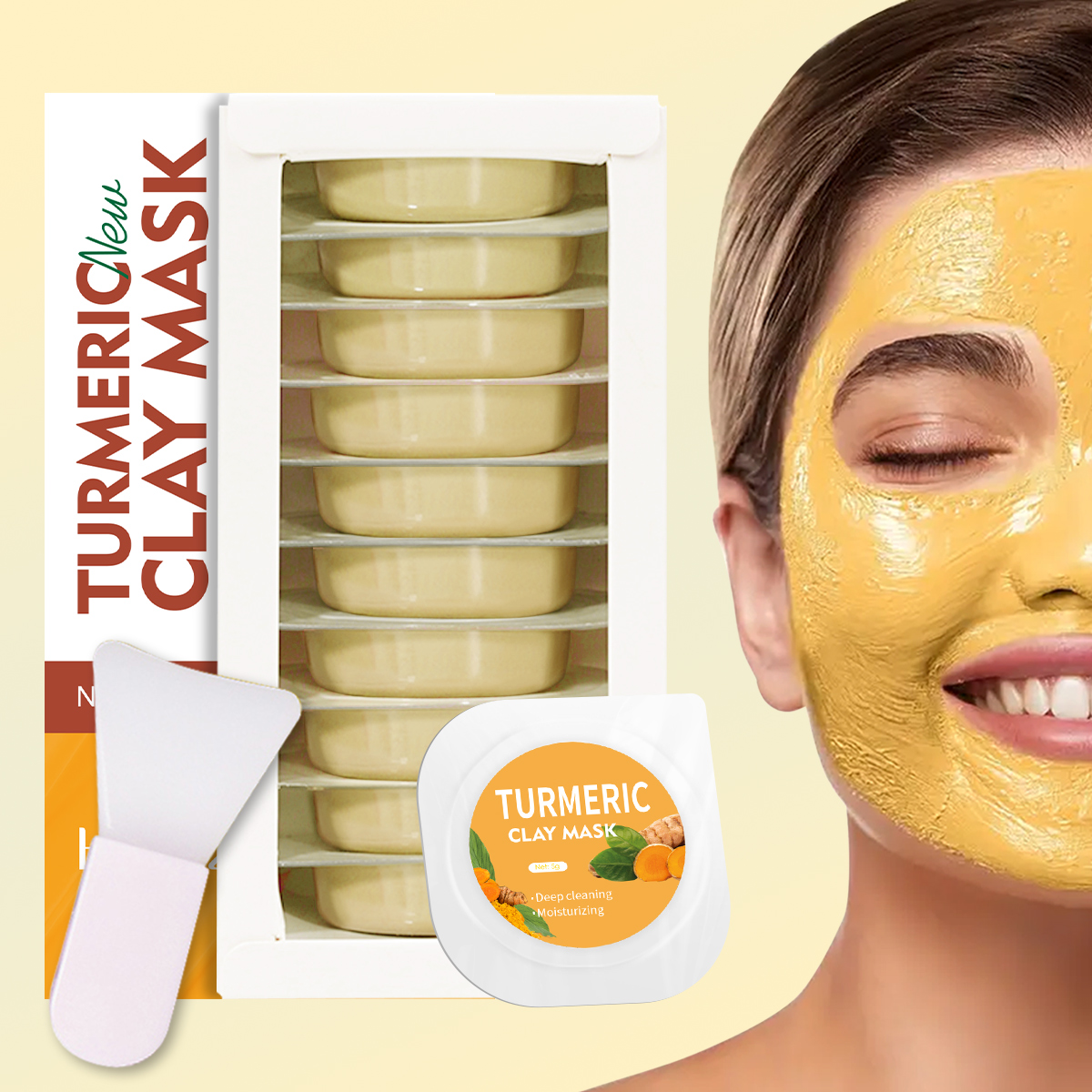 5g/0.17oz*10 Turmeric clay mud - огляд і ціна Mud Mask Kaolin