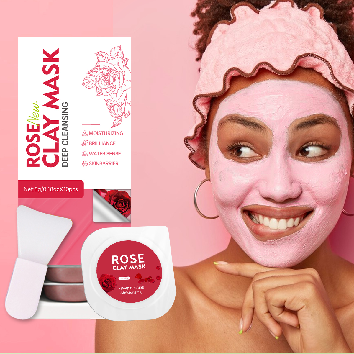 5g/0.18oz*10 Rose Cleansing Mu - огляд і ціна Mud Mask Kaolin